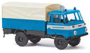 PREORDER Busch HO 50252 1991 Robur LO 2002 Low-Side Truck with Tarp, Water Brigade | 33.99