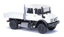 PREORDER Busch HO 51081 2013 Mercedes-Benz Unimog U 5023 Crew-Cab Low-Side, White | 42.49