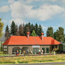 PREORDER Busch HO 1953 Kalchreuth Train Station Laser-Cut Kit | 135.99