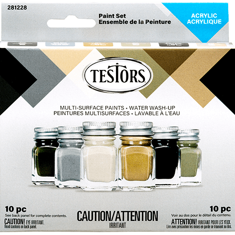 Rust-oleum 281228 Testors Camouflage Gray Paint Set (6-Pack)