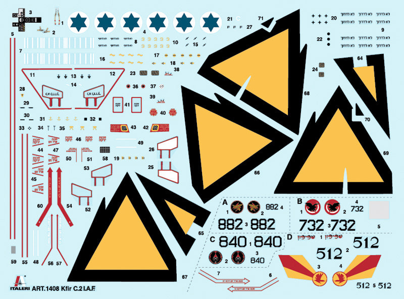 Italeri 1408 - SCALE 1 : 72 KFIR C.2