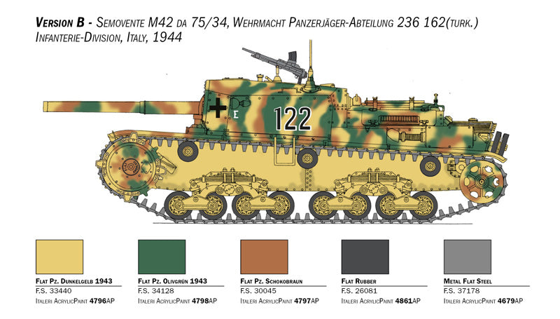 Italeri 6584 - SCALE 1 : 35 Semovente M42 da 75/34