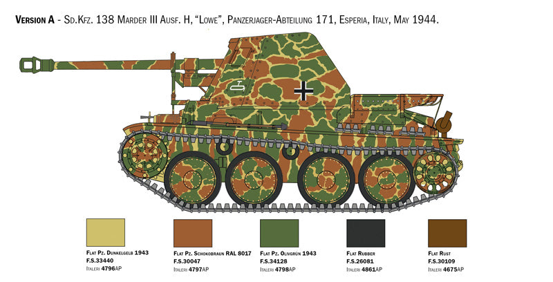 Italeri 6566 - SCALE 1 : 35 Marder III Ausf. H Sd. Kfz.138