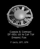 Cannon & Company HO 1854 48" Cap-Top Dynamic Brake Fan (2)