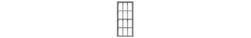 Tichy Train Group 8058 Masonry Windows pkg(12) -- 6/6 Double Hung; Scale 35" Wide x 75" High (Fits .40 x .87" Opening), HO Scale
