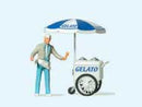 Preiser Kg 29116 Ice Cream Vendor w/Cart Individual Figure, HO