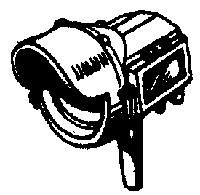 Cal-Scale HO HL-331 Steam Loco Headlight (Brass Castings), Pyle, Flat Sided with Visor