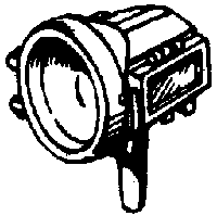 Cal-Scale HO HL-327 Steam Loco Headlight (Brass Castings), Pyle, Standard Flat Sided, No Visor