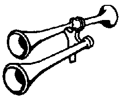 Cal-Scale HO 400 Nathan Diesel Air Horn (Brass Casting), 3-Chime with Mounting Bracket