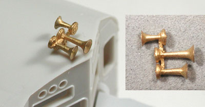 Cal-Scale HO 583 Air Horn (Unpainted Brass Casting), Nathan 3-Chime M3HR