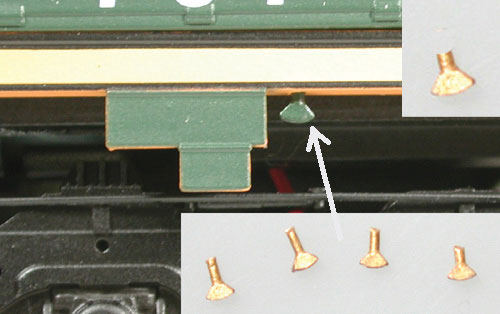 Cal-Scale HO 590 Cab Ground Light, Unpainted Brass Casting (4)