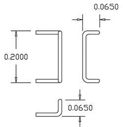 Cal-Scale HO 509 Grab Irons (.012" Wire), Drop Style (20)