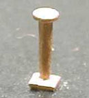 Cal-Scale HO 546 Diesel Radio Antenna (Unpainted Brass Castings) (2), Western Pacific Style Firecracker