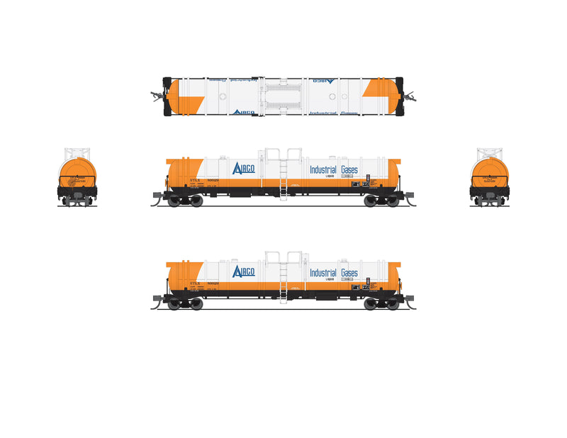 BLI 8140 Cryogenic Tank Car, Airco, 2-Pack, N