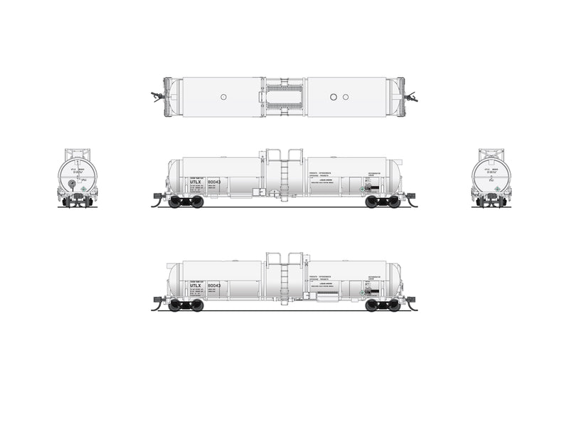 BLI 8156 Cryogenic Tank Car, UTLX White, Single Car, N