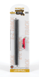 Bachmann Trains N 44897 E-Z Track with Nickel Silver Rail & Gray Roadbed, 10" Straight with Under-Track Power Connector