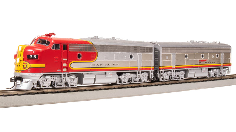 BLI 8160 EMD F3 A/B Set, ATSF 25L/25A, Warbonnet Scheme, 1960's Configuration, A-unit Paragon4 Sound/DC/DCC, Unpowered B, HO