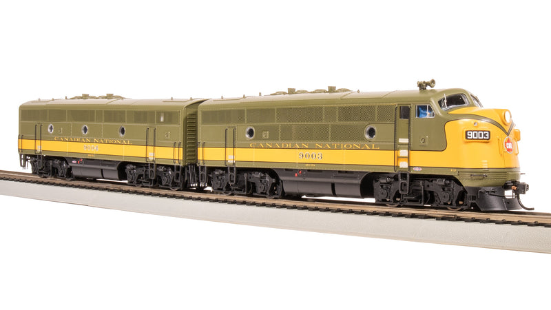 BLI 8161 EMD F3 A/B, CN 9003/9004, Olive Green & Imitation Gold, A-unit Paragon4 Sound/DC/DCC, Unpowered B-unit, HO