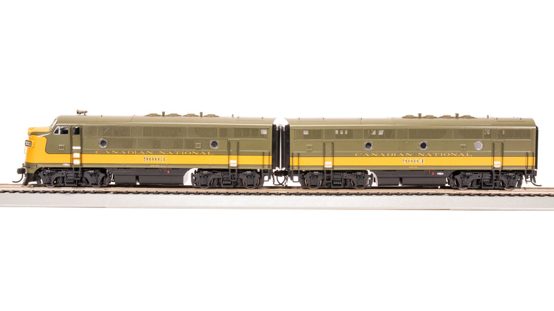 BLI 8161 EMD F3 A/B, CN 9003/9004, Olive Green & Imitation Gold, A-unit Paragon4 Sound/DC/DCC, Unpowered B-unit, HO