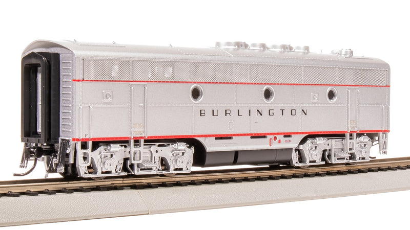 BLI 8162 EMD F3 A/B, CBQ 9960A/9960B, Aluminum w/ Black Nose Stripes, A-unit Paragon4 Sound/DC/DCC, Unpowered B-unit, HO