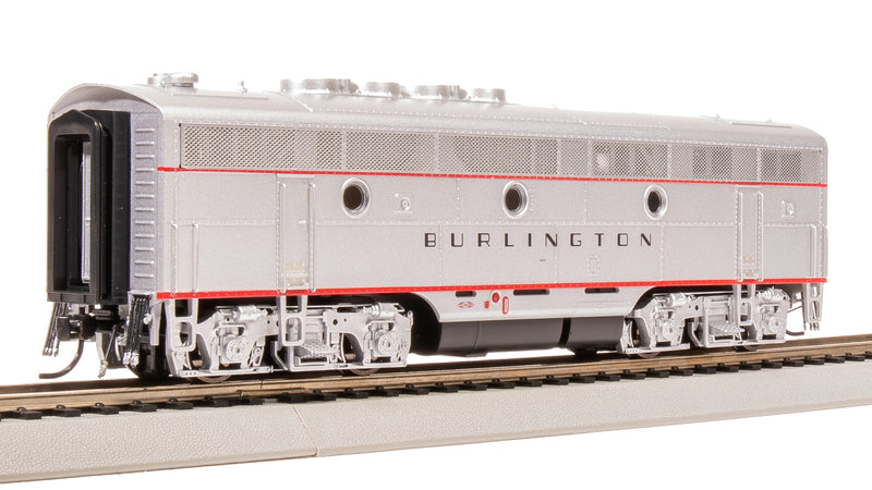 BLI 8162 EMD F3 A/B, CBQ 9960A/9960B, Aluminum w/ Black Nose Stripes, A-unit Paragon4 Sound/DC/DCC, Unpowered B-unit, HO