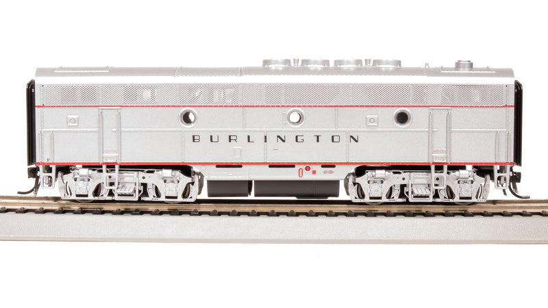 BLI 8162 EMD F3 A/B, CBQ 9960A/9960B, Aluminum w/ Black Nose Stripes, A-unit Paragon4 Sound/DC/DCC, Unpowered B-unit, HO