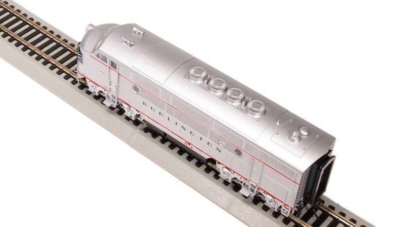 BLI 8170 EMD F3A, CBQ 9960C, Aluminum w/ Black Nose Stripes, Paragon4 Sound/DC/DCC, HO