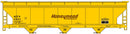PREORDER Accurail HO 81762 ACF 47' 3-Bay Center-Flow Covered Hopper Kit, Honeymead