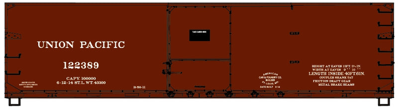 Accurail HO 81783 40' Double Sheath Wood Box Car, Union Pacific