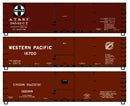 Accurail HO 8178 40' Double Sheath Wood Box Car, Western Road (3-Pack)