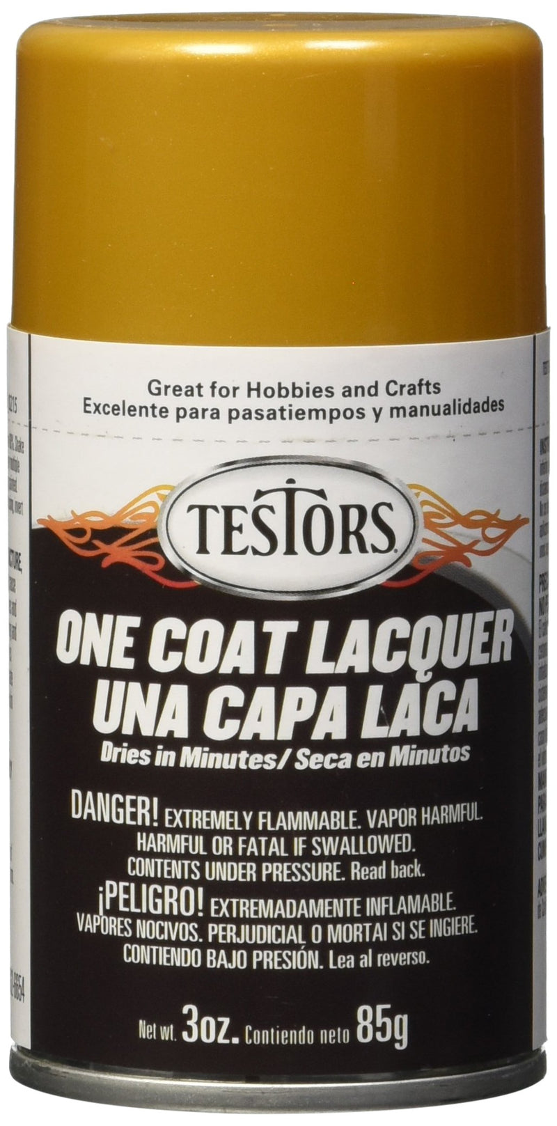 Rust-oleum 1846MT Testors Enamel Spray, Pure Gold Lacquer (3oz)