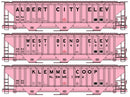 PREORDER Accurail HO 8182 Pullman Standard Covered Hopper Limited Run Co-Op Set, Pink Cars (3-Pack)