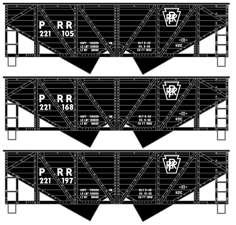 PREORDER Accurail HO 8184 55-Ton Wood-Side 2-Bay Hopper, Pennsylvania