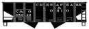 Accurail HO 81861 Class H 5-25 Twin Hopper Kit, Chesapeake & Ohio
