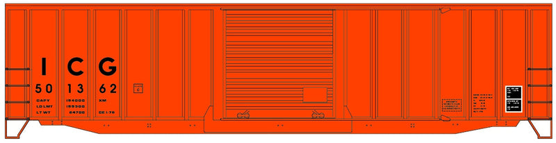 PREORDER Accurail HO 81882 50' Exterior-Post Modern Boxcar, Illinois Central Gulf | 18.32