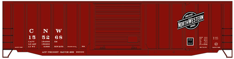 PREORDER Accurail HO 81883 50' Exterior-Post Modern Boxcar, Chicago & North Western | 18.32