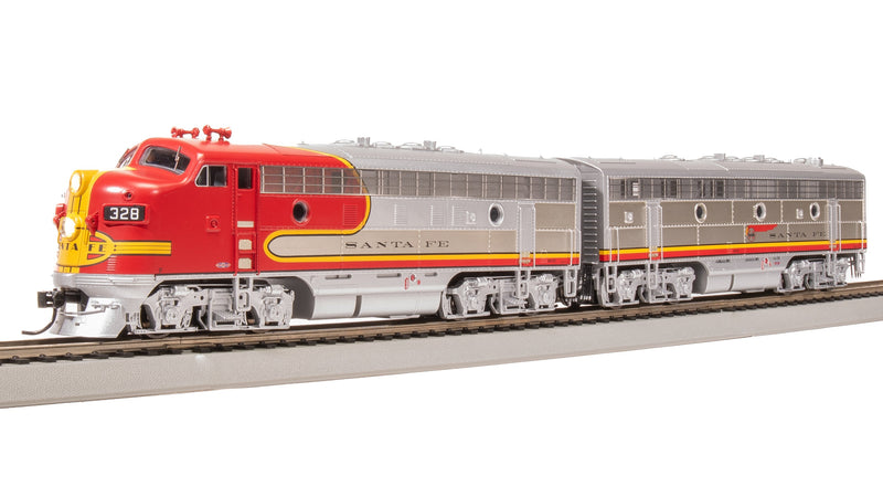 BLI 8190 EMD F7 A/B Set, ATSF 328L/328A, Warbonnet Scheme, 1950's Details, A-unit Paragon4 Sound/DC/DCC, Unpowered B, HO