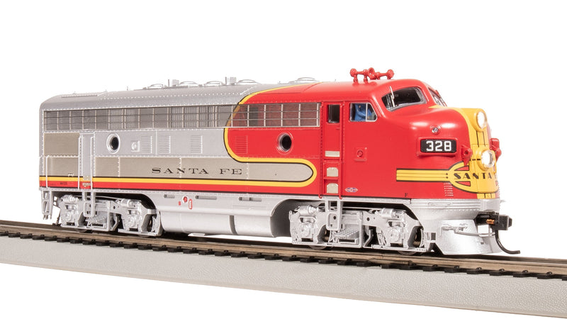 BLI 8190 EMD F7 A/B Set, ATSF 328L/328A, Warbonnet Scheme, 1950's Details, A-unit Paragon4 Sound/DC/DCC, Unpowered B, HO