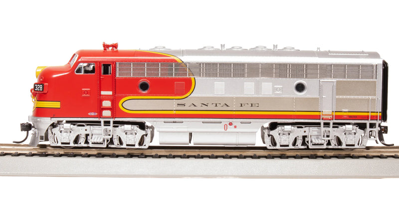 BLI 8190 EMD F7 A/B Set, ATSF 328L/328A, Warbonnet Scheme, 1950's Details, A-unit Paragon4 Sound/DC/DCC, Unpowered B, HO