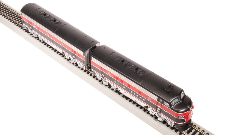 BLI 8191 EMD F7 A/B, CRIP 103/105B, Red/Black w/ Aluminum Trucks, A-unit Paragon4 Sound/DC/DCC, Unpowered B, HO