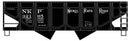 PREORDER Accurail HO 81953 55-Ton Wood-Side 2-Bay Hopper Kit, Nickel Plate Road