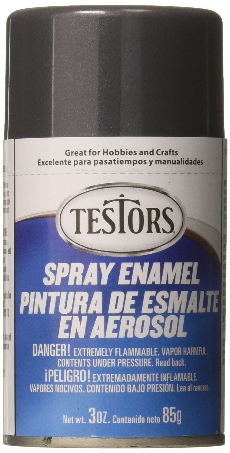 Rust-oleum 1253T Testors Enamel Spray, Graphite Gray Metallic (3oz)