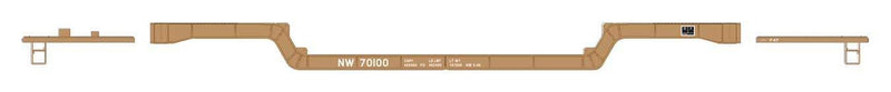 PREORDER Walthers Mainline HO 910-50231 81' 8-Axle Depressed Center Flatcar, Norfolk & Western