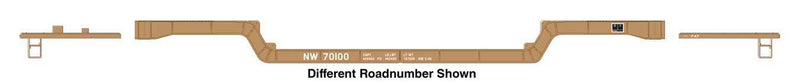 PREORDER Walthers Mainline HO 910-50232 81' 8-Axle Depressed Center Flatcar, Norfolk & Western