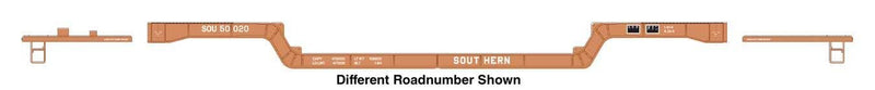 PREORDER Walthers Mainline HO 910-50235 81' 8-Axle Depressed Center Flatcar, Southern