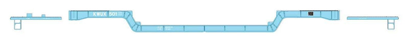 PREORDER Walthers Mainline HO 910-50240 81' 8-Axle Depressed Center Flatcar, Siemens Westinghouse KWUX