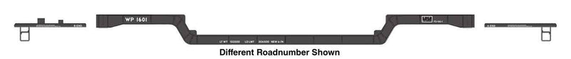 PREORDER Walthers Mainline HO 910-50245 81' 8-Axle Depressed Center Flatcar, Western Pacific
