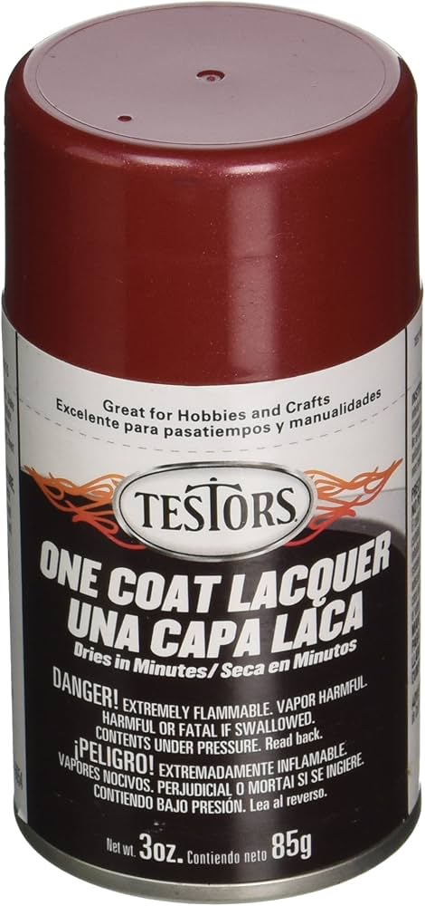 Rust-oleum 1838MT Testors Enamel Spray, Mythical Maroon Lacquer (3oz)