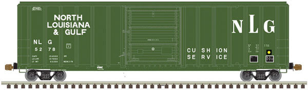 Atlas Model Railroad Co. 20005506 FMC 5347 Single-Door Boxcar - Ready to Run -- North Louisiana & Gulf 5278 (green, white), HO