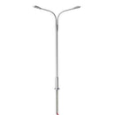 Atlas N 70000153 Double-Arm Streetlight 3-Pack, Warm White LED, Silver